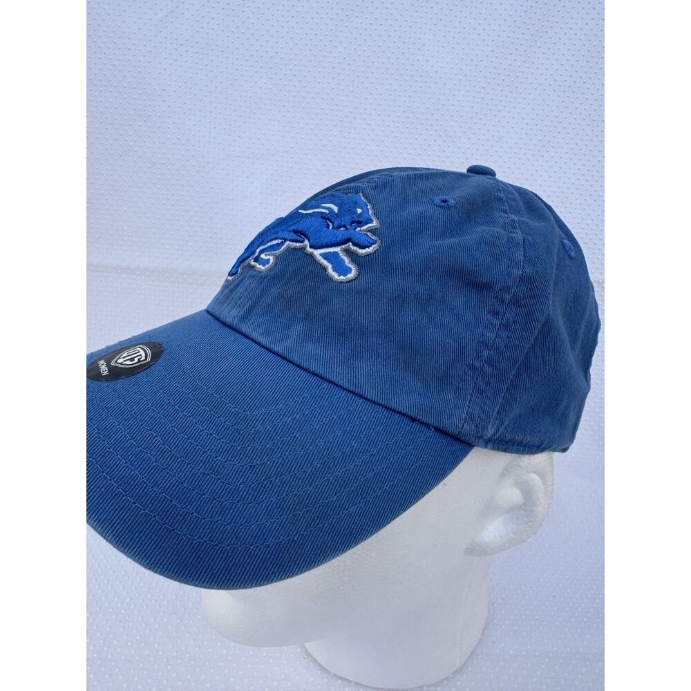 Detroit Lions NFL Hat Women's One-Size Blue Team Logo OTS Brand Clean Up Style
